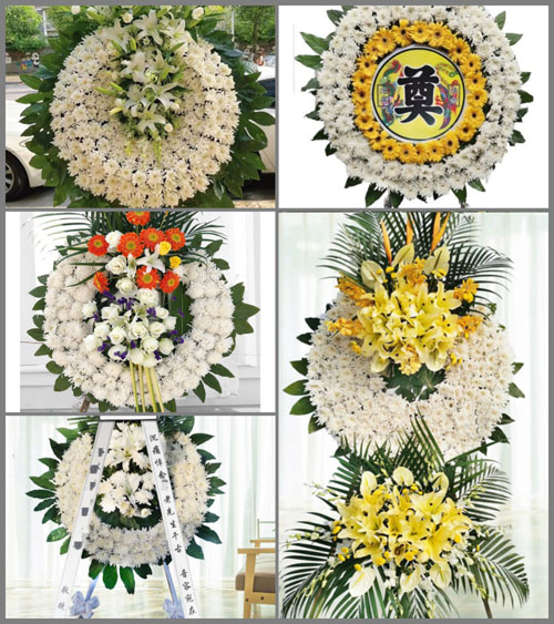 湖北黄冈市黄梅县蔡山镇下新墩村花圈速递